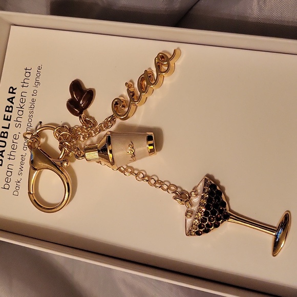 BaubleBar Espresso Martini Ciao Bag Charm Keychain BNIB TA - Picture 2 of 3